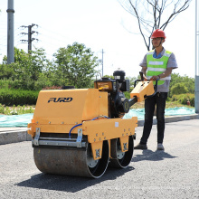 Fácil de operar mini rolo compactador de tambor duplo de pressão manual para venda FYLJ-S600C